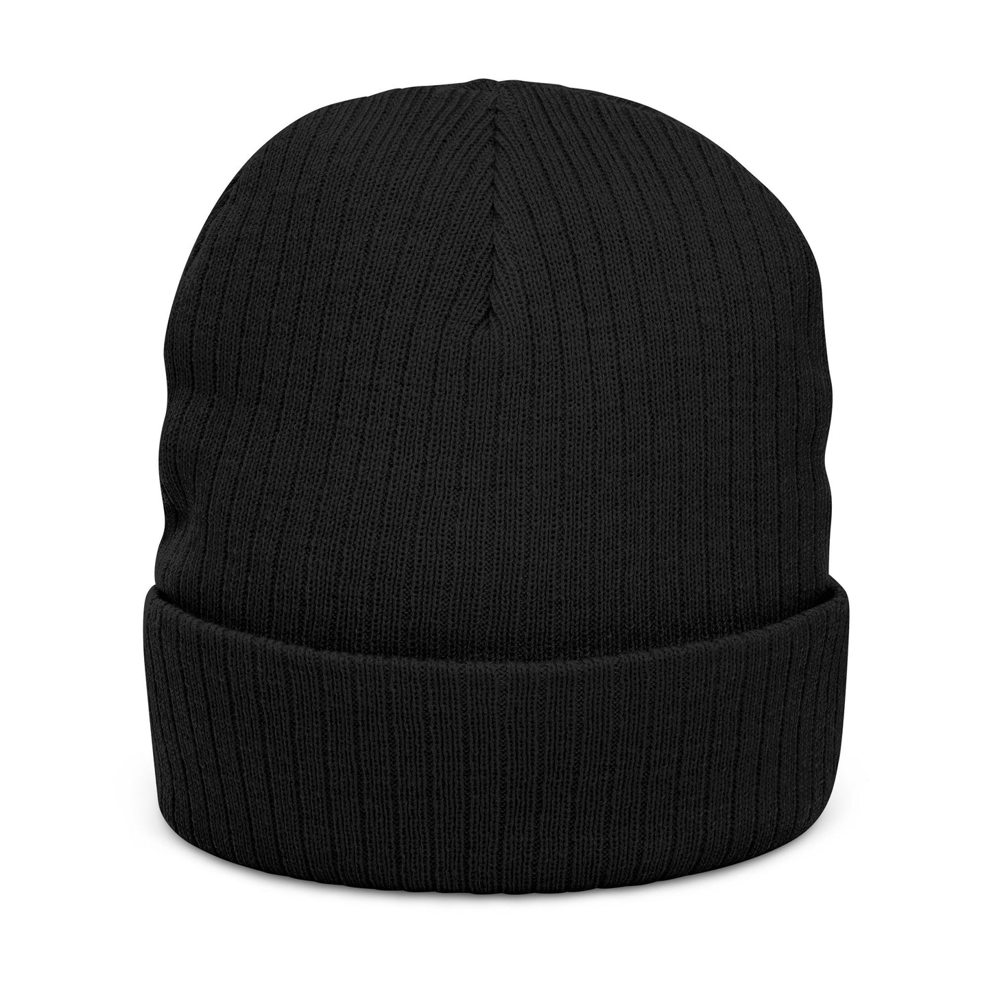 Embroidered Ghost Phase Ribbed Beanie