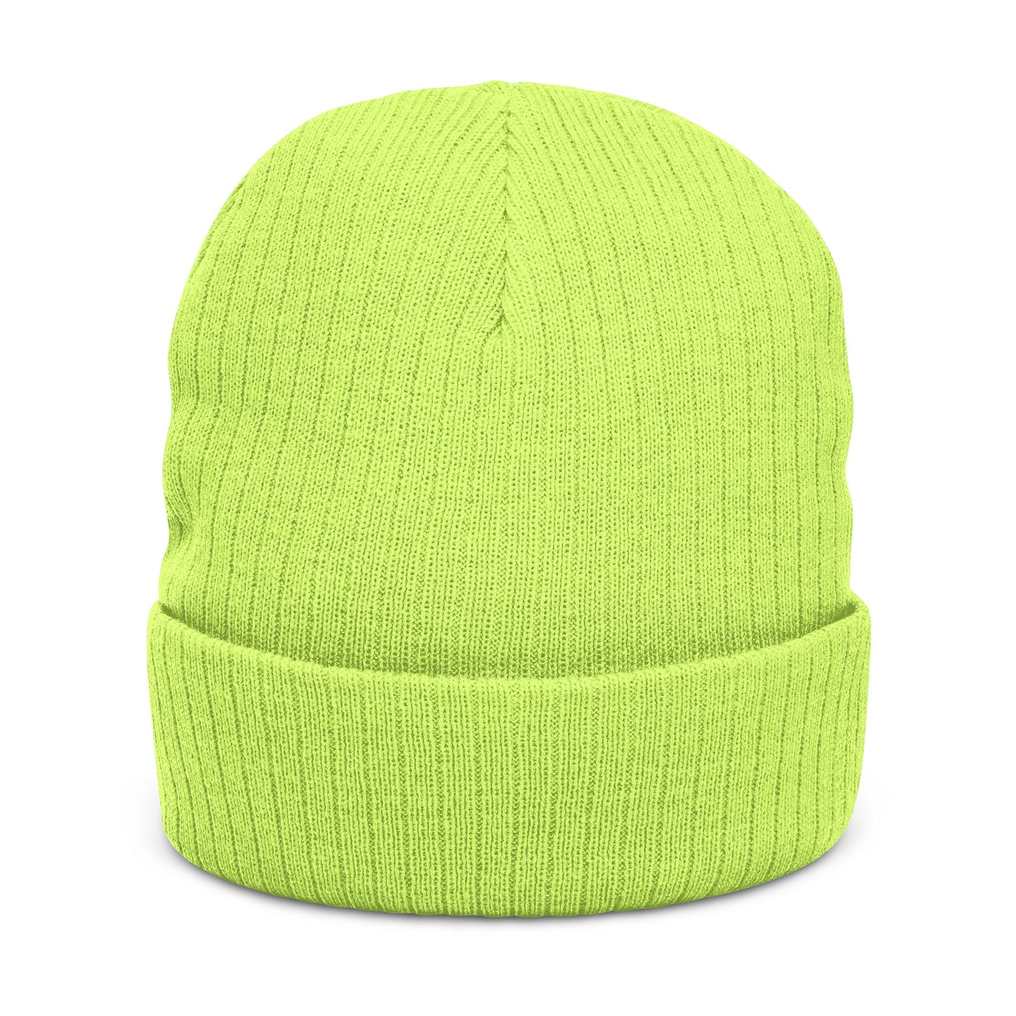Embroidered Ghost Phase Ribbed Beanie