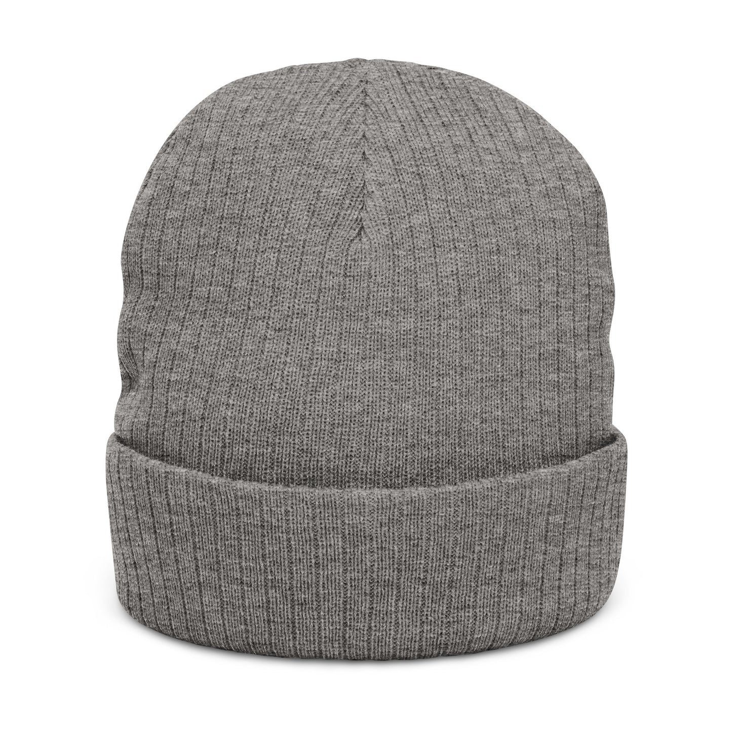 Embroidered Ghost Phase Ribbed Beanie