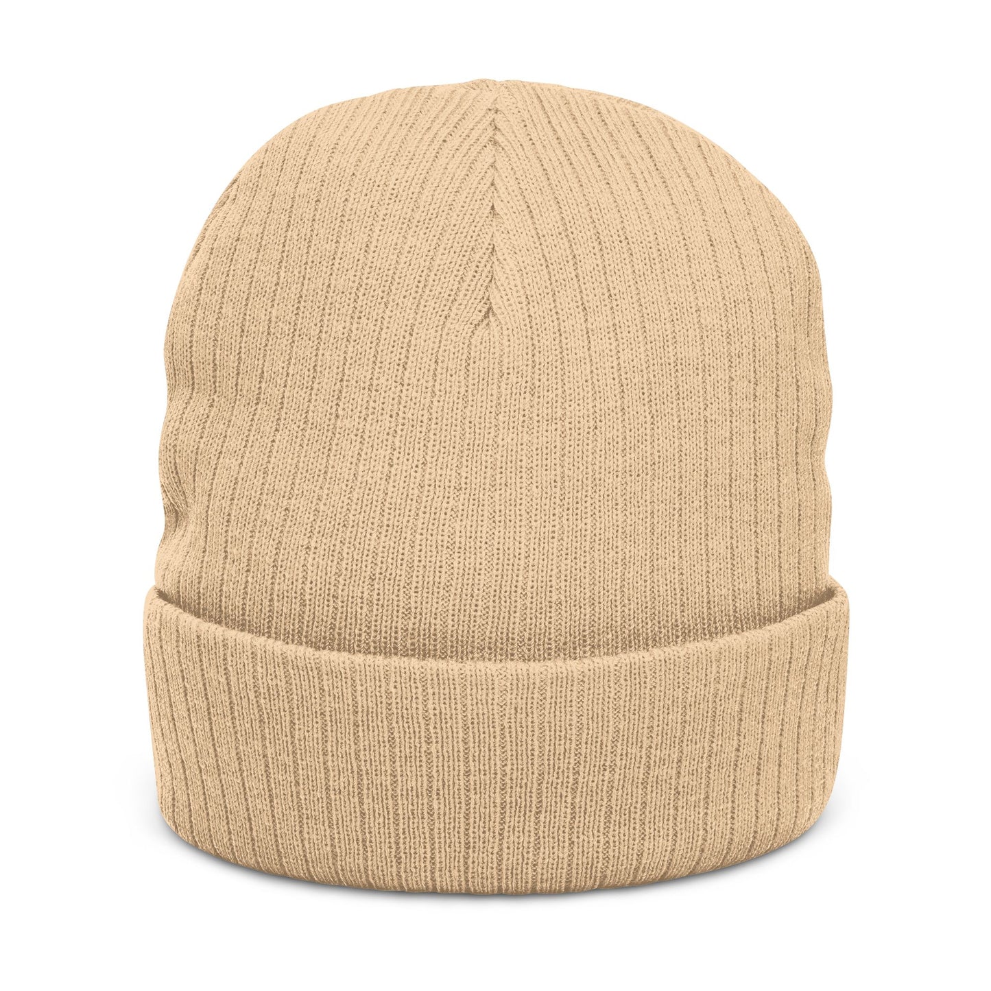 Embroidered Ghost Phase Ribbed Beanie