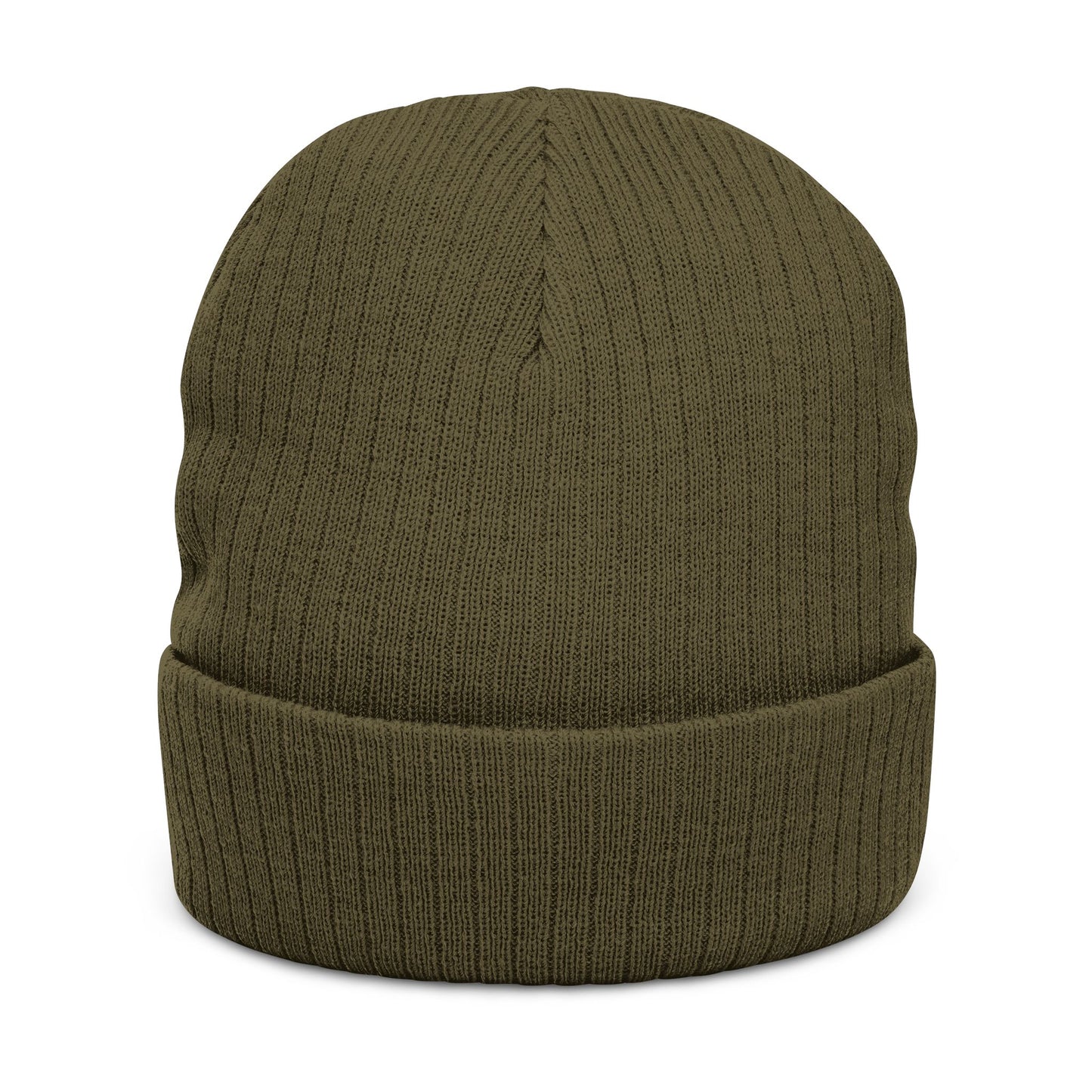 Embroidered Ghost Phase Ribbed Beanie