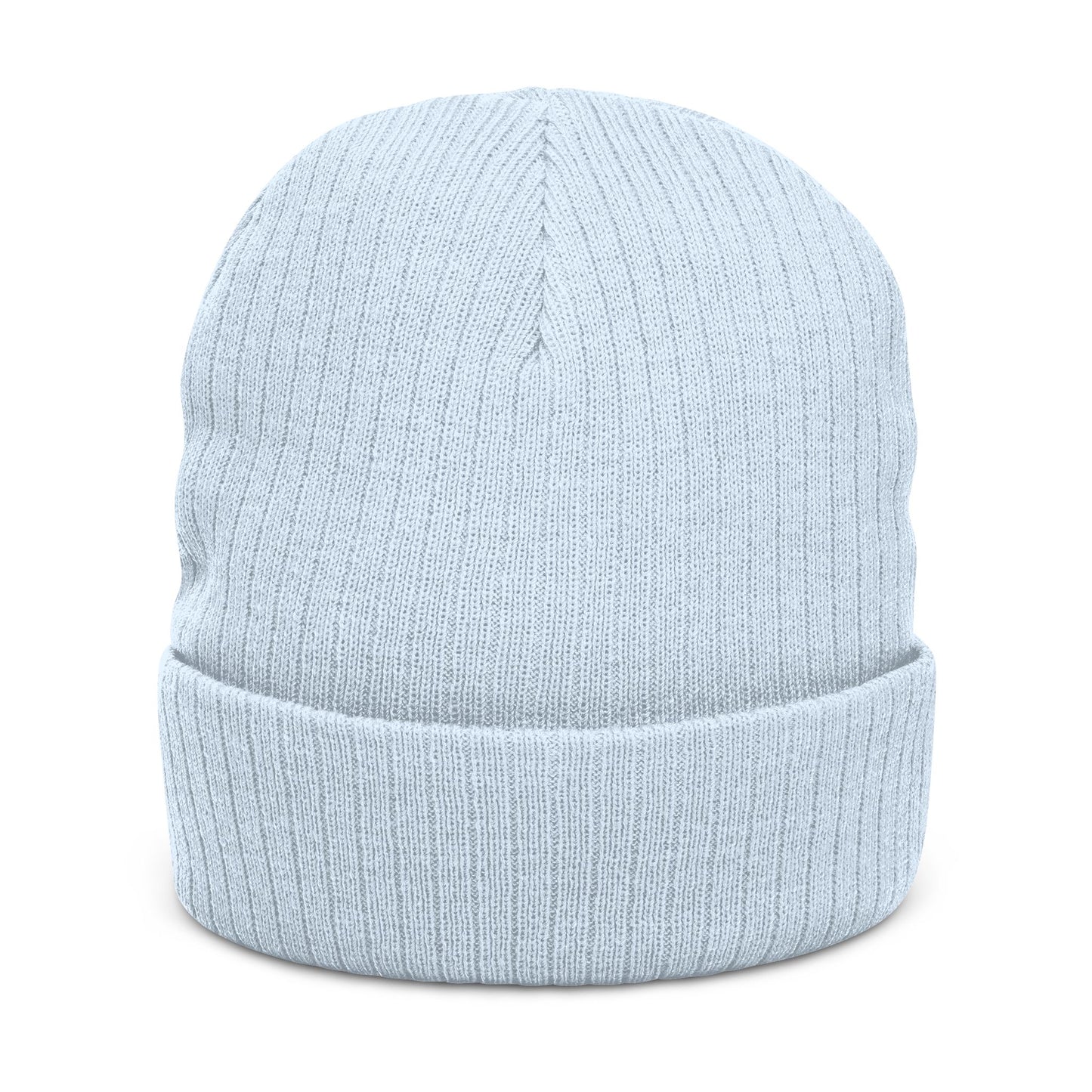 Embroidered Ghost Phase Ribbed Beanie
